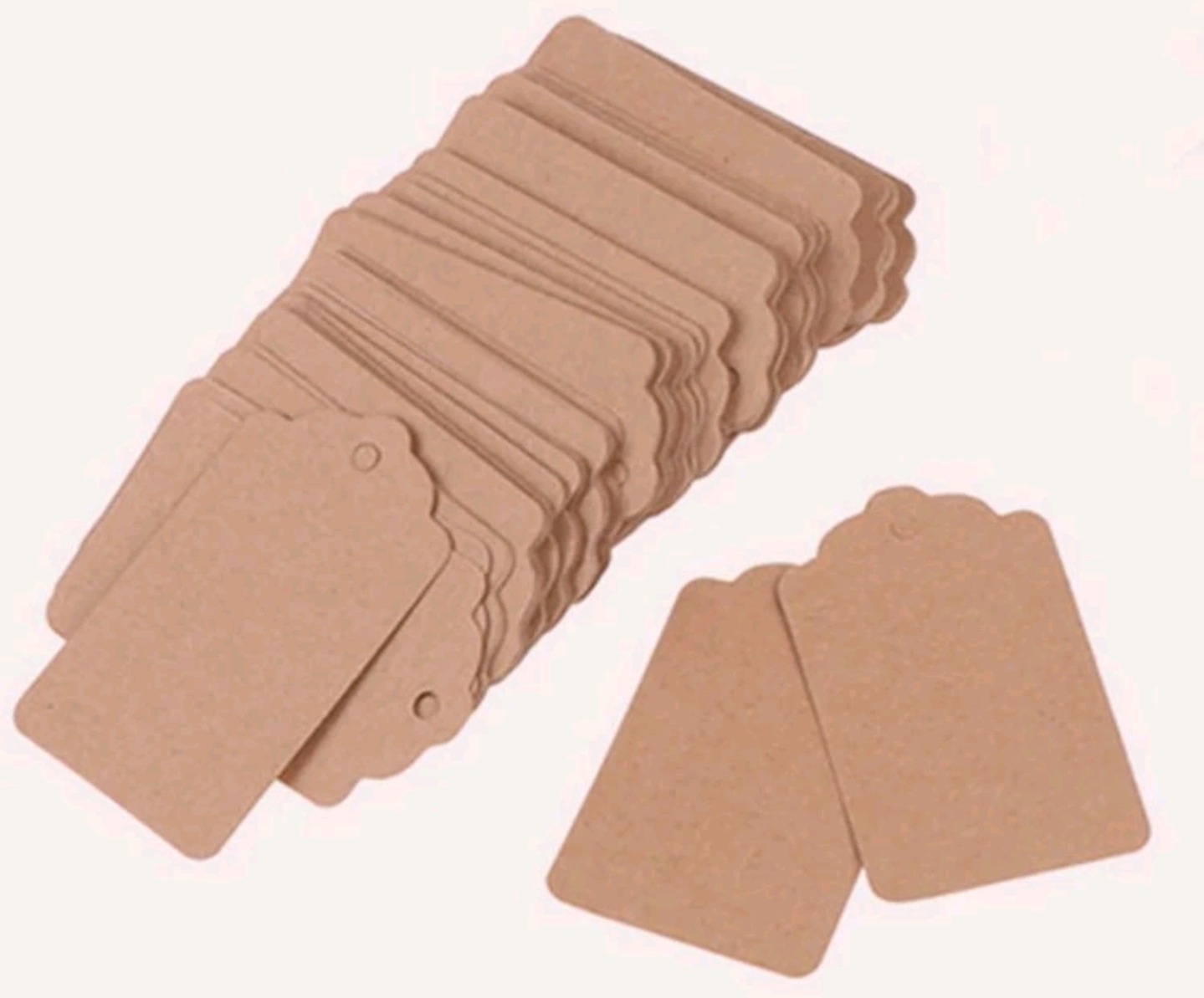 Cartão Kraft 3cmx5cm Pack 100 unidades